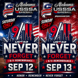 Alabama USSSA Baseball Fall 911 Never Forget